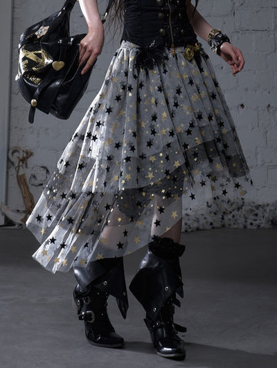 Star Cake Irregular Puffy Mesh Skirt NOR0181