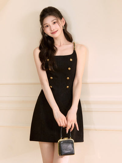 Hepburn Style Suspender Dress OSH0125