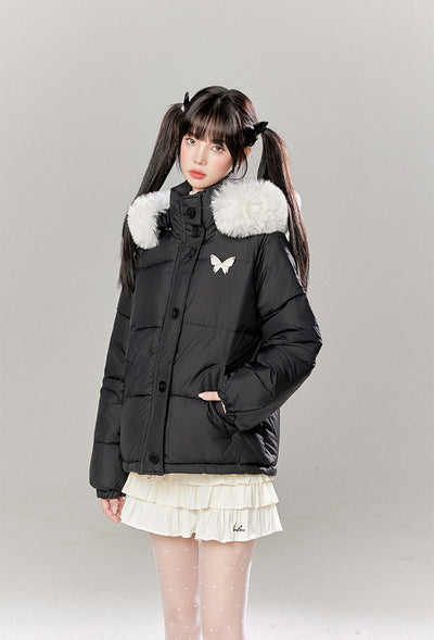 Soft Hooded Cotton Bread Jacket/Cake Skirt TBI0040