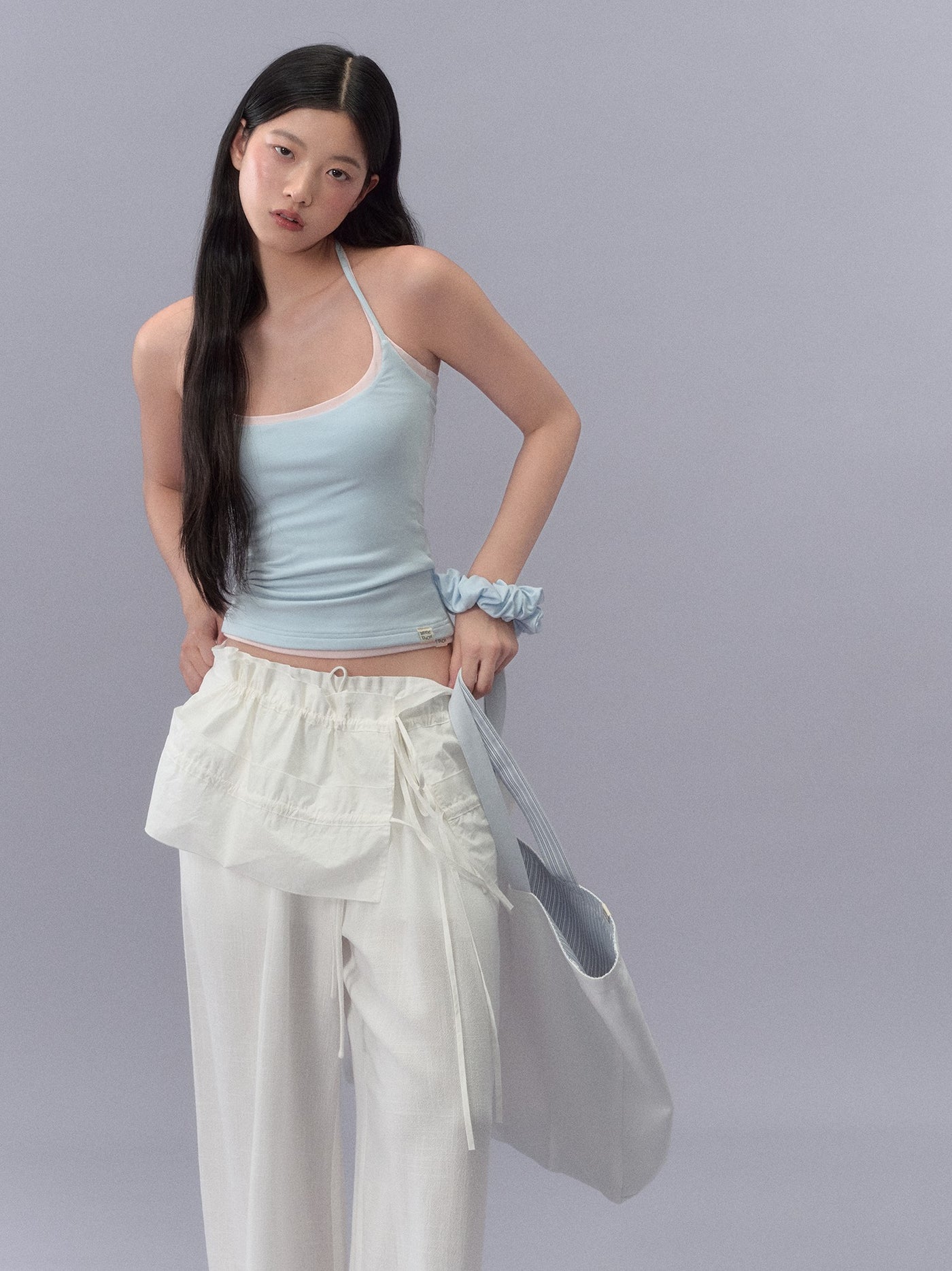 Lace Waistband Drape Pants LAL0212