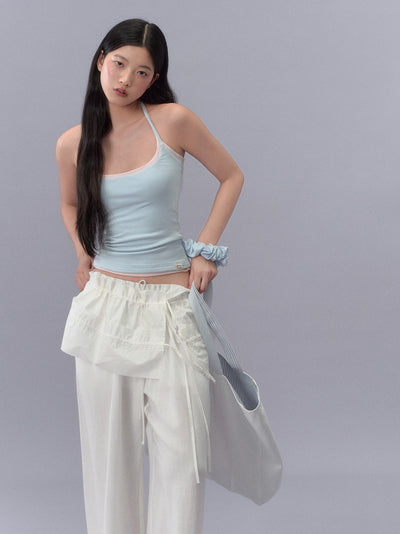 Lace Waistband Drape Pants LAL0212