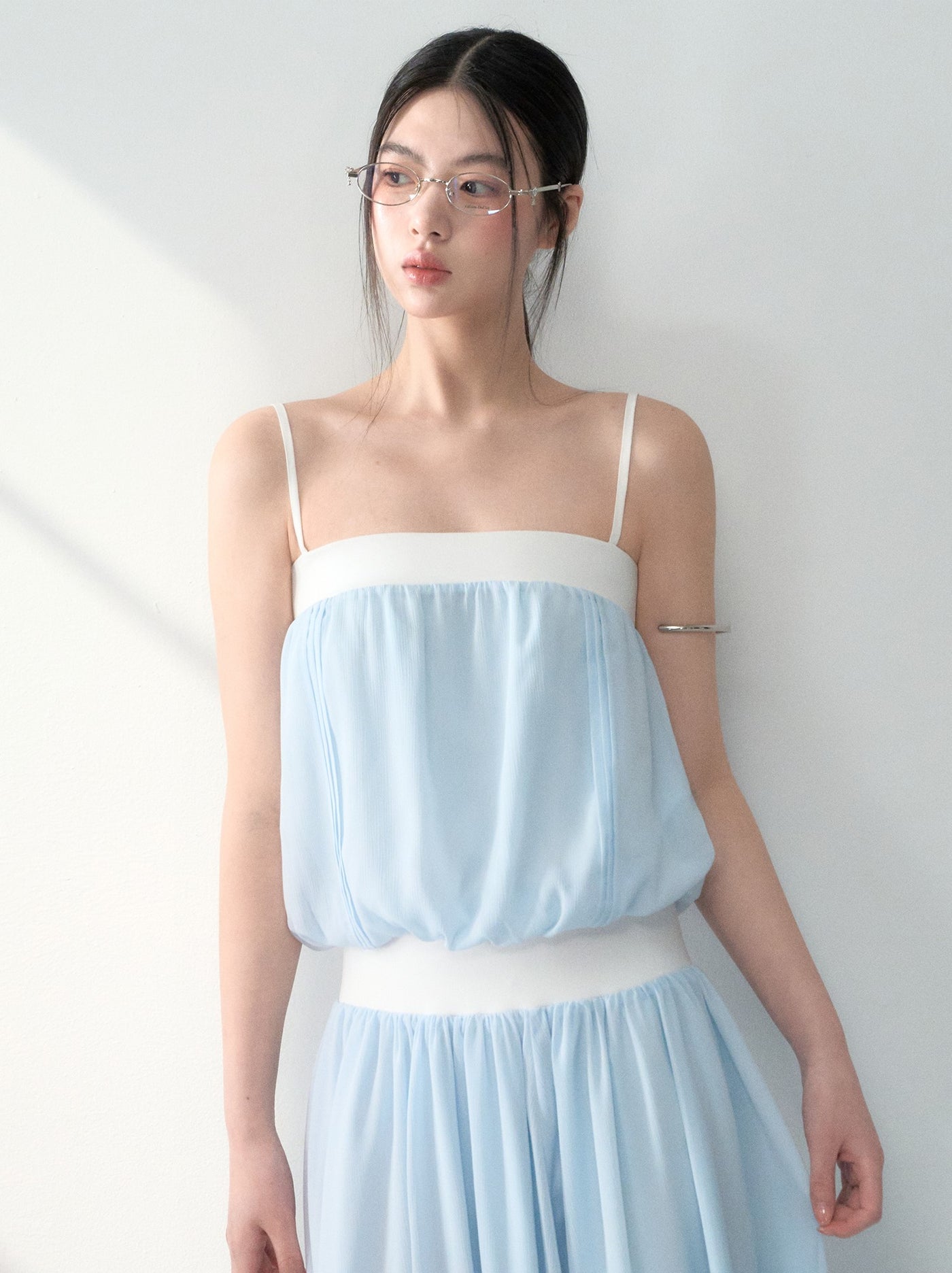 Pleated Camisole/Irregular Skirt LAL0182