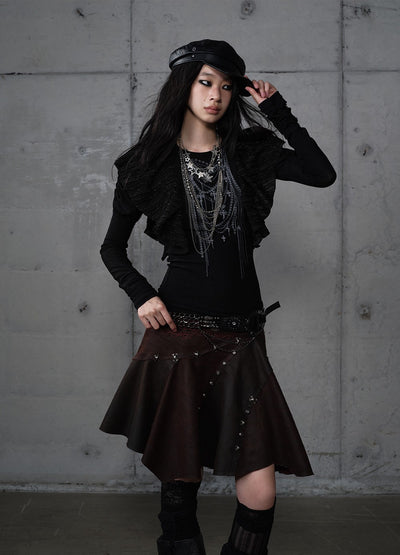 Butterfly Puff Sleeve Print T-shirt NOR0193