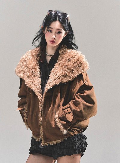 Lambswool Shearling Cold-Proof Coat DIA0666