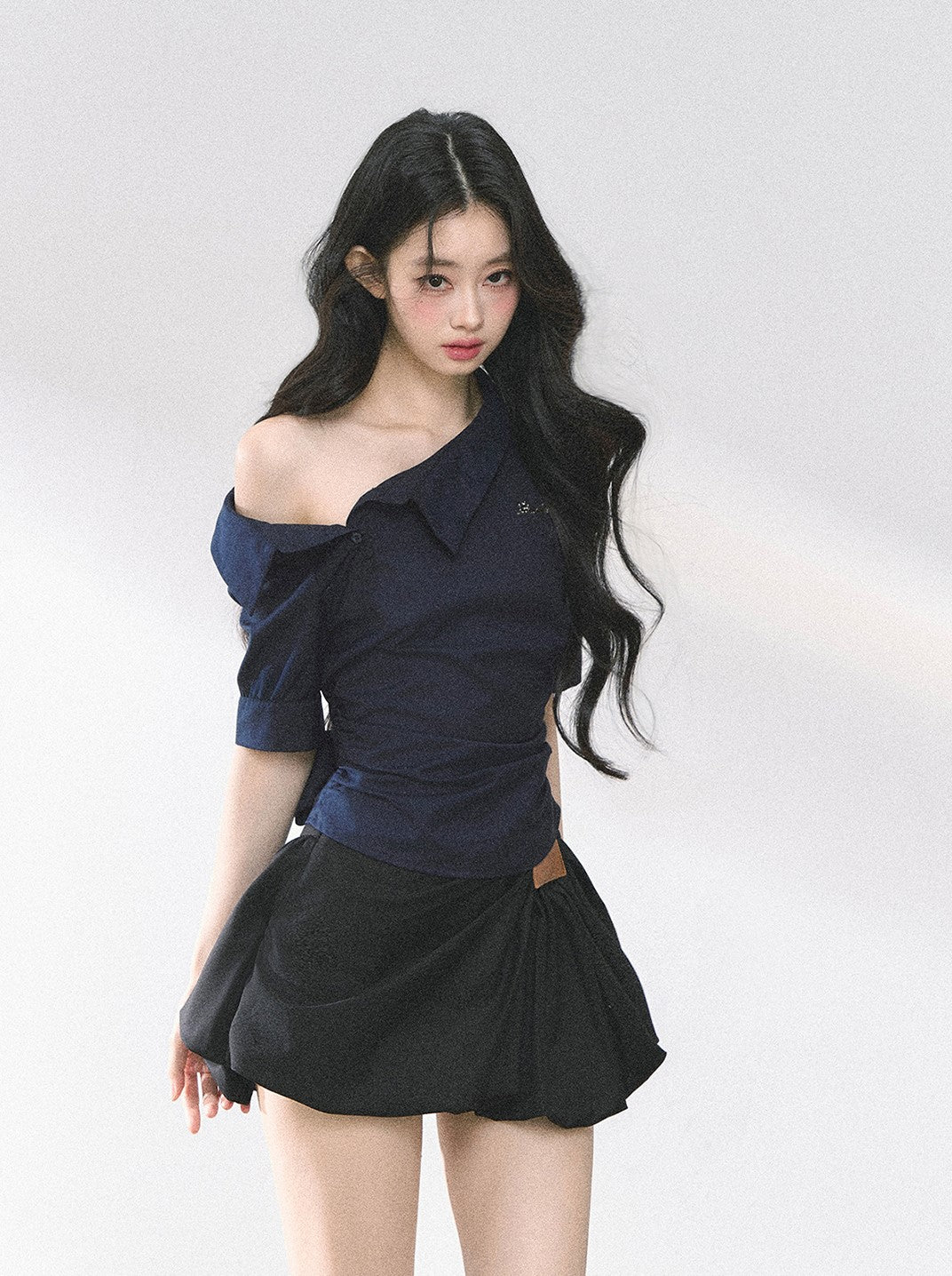 High-end French off-shoulder Shirt DIA0505