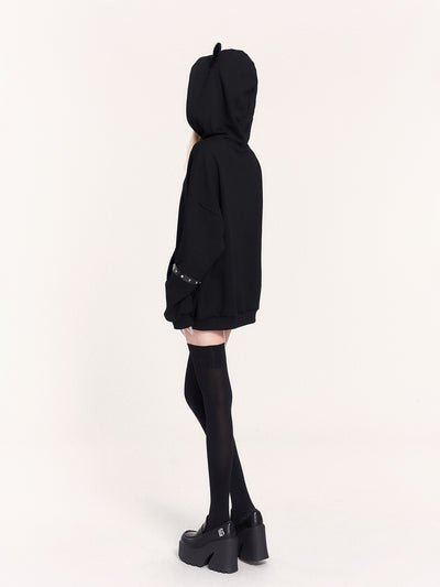 Cat Ear Loose Hooded Sweatshirt VOC0460