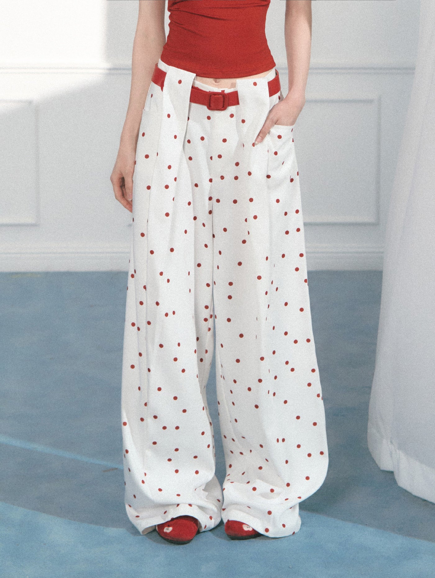 Polka Dot Casual Wide-leg Pants SAL0155