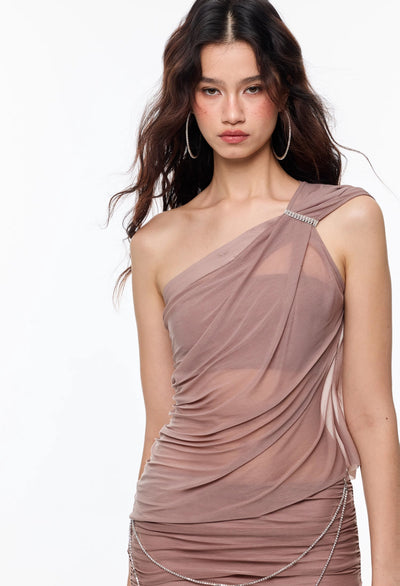 Off-shoulder Sleeveless Top/Skirt 4MU0133
