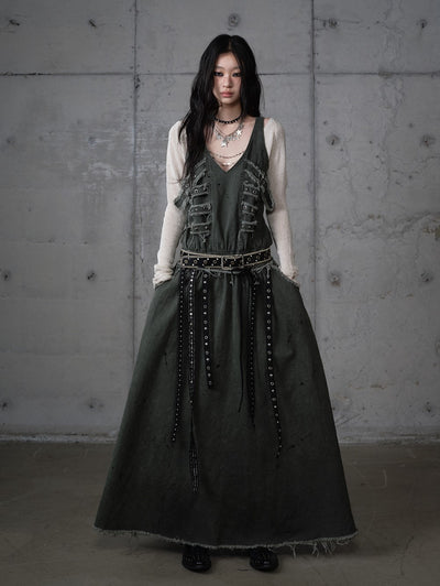 Punk Raw Edge Long Dress NOR0208