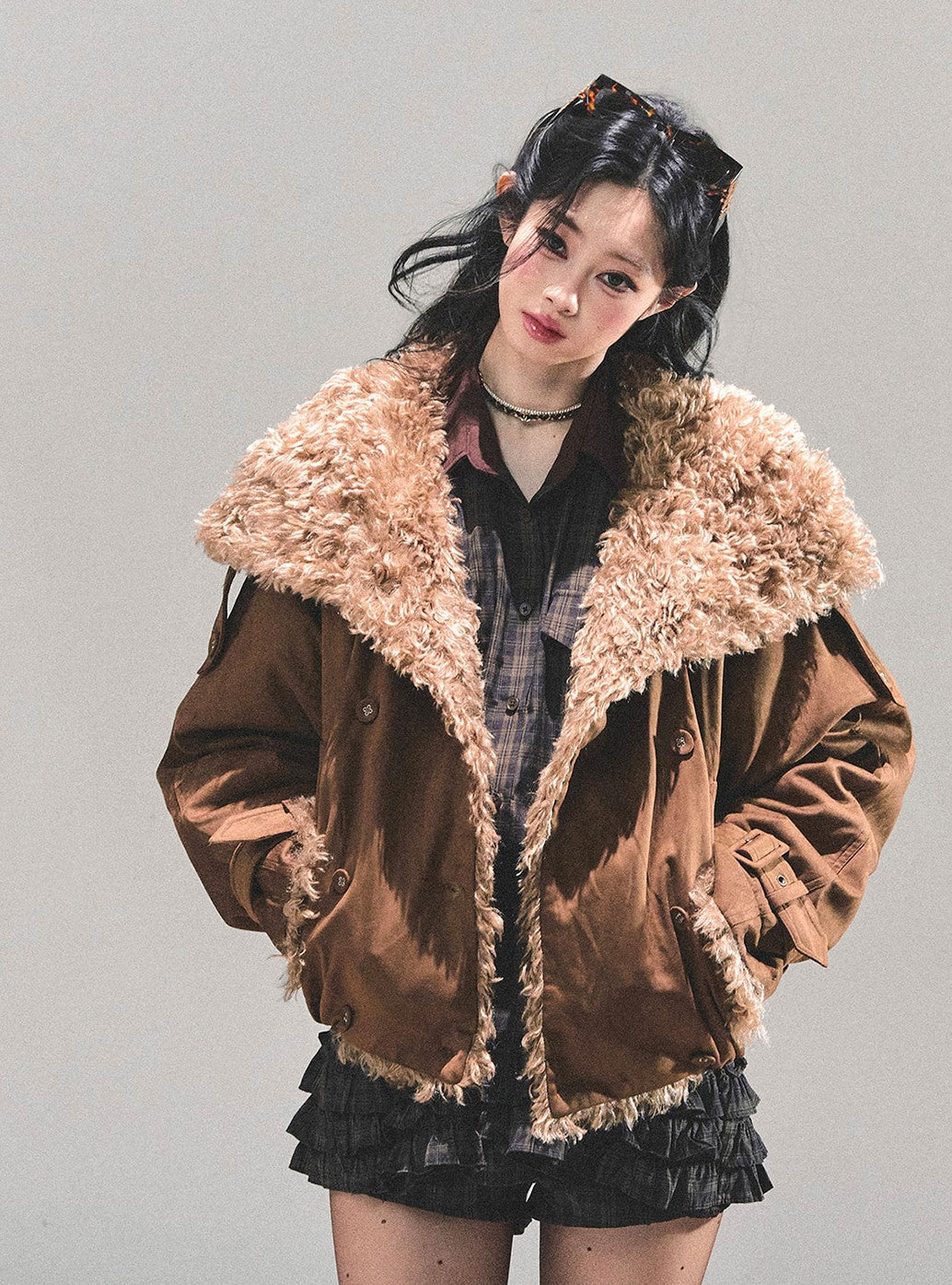 Lambswool Shearling Cold-Proof Coat DIA0666