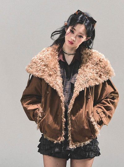 Lambswool Shearling Cold-Proof Coat DIA0666