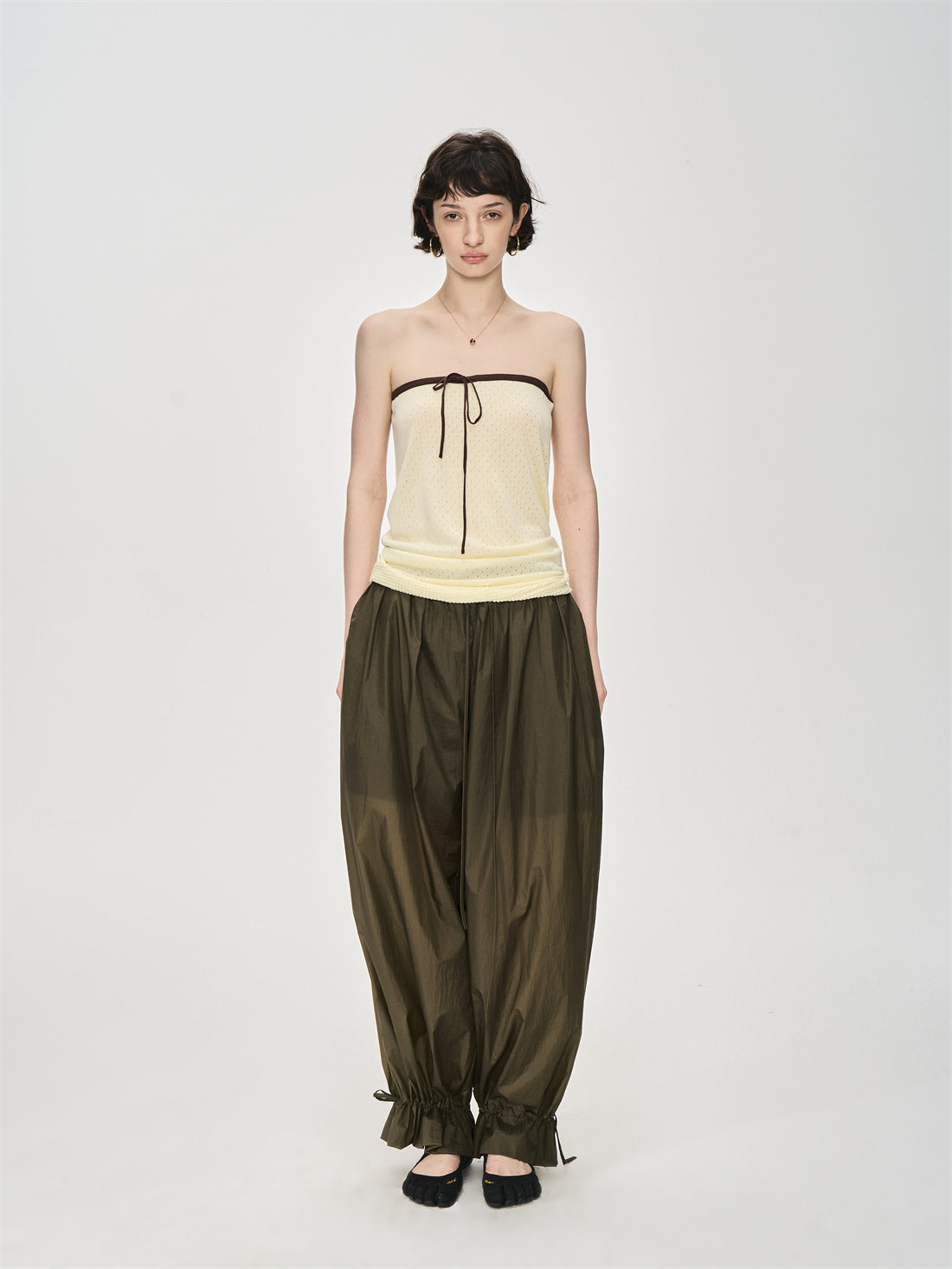 Drape Hem Mesh Camisole CUR0230