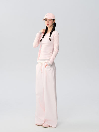 Drawstring Loose Casual Striped Pants LAL0168