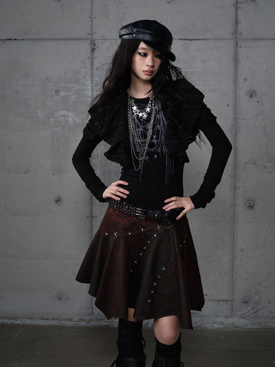 Butterfly Puff Sleeve Print T-shirt NOR0193