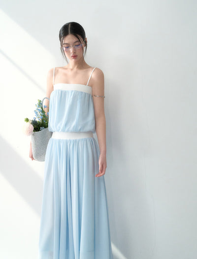 Pleated Camisole/Irregular Skirt LAL0182