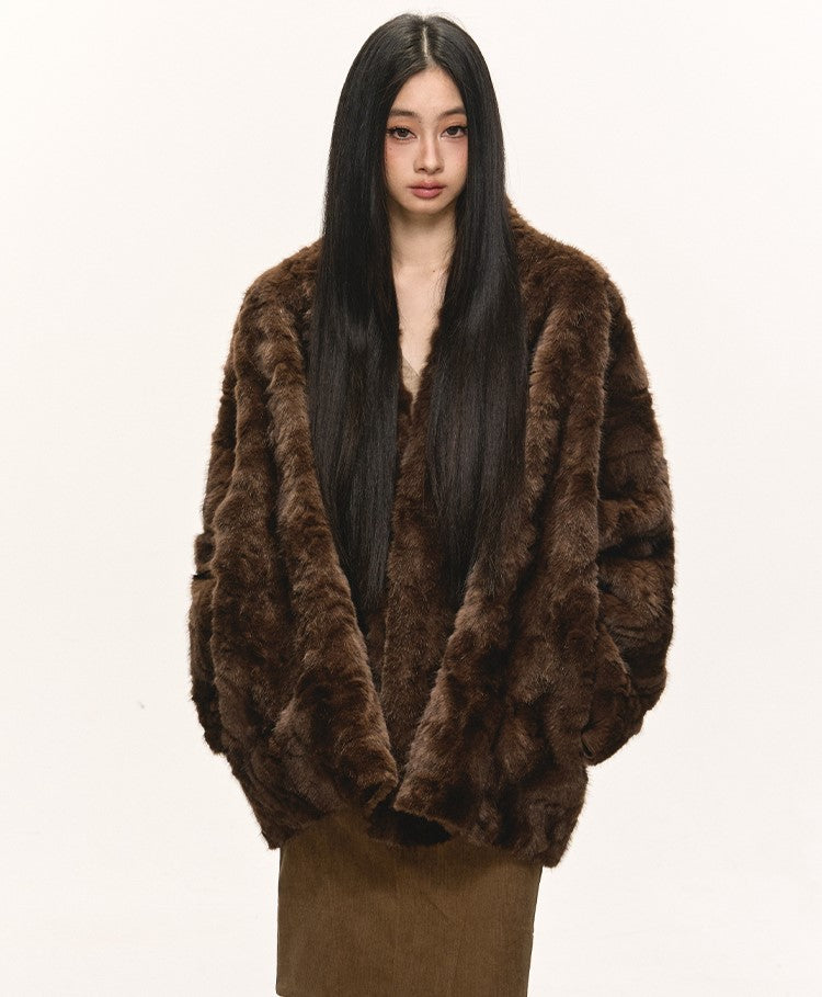 Eco-friendly Fur Plush Coat ANA0077