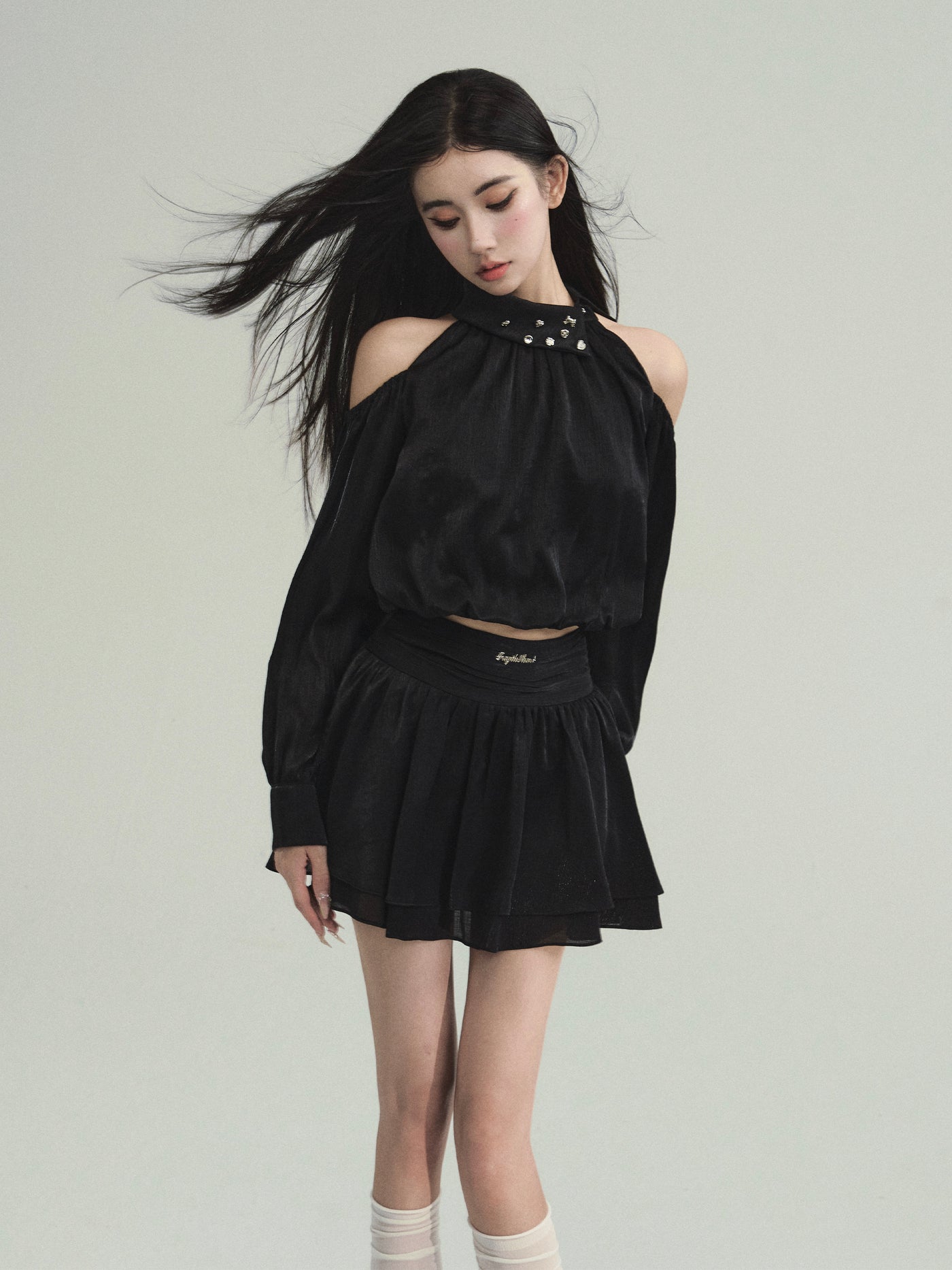 High-end Sense Style Slim Exquisite Top/Short Skirt FRA0196