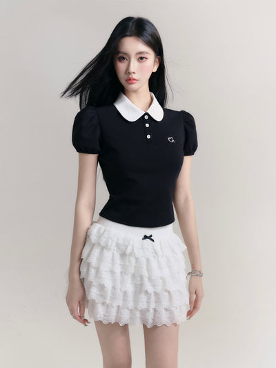 Contrast Color POLO Shirt FRA0174