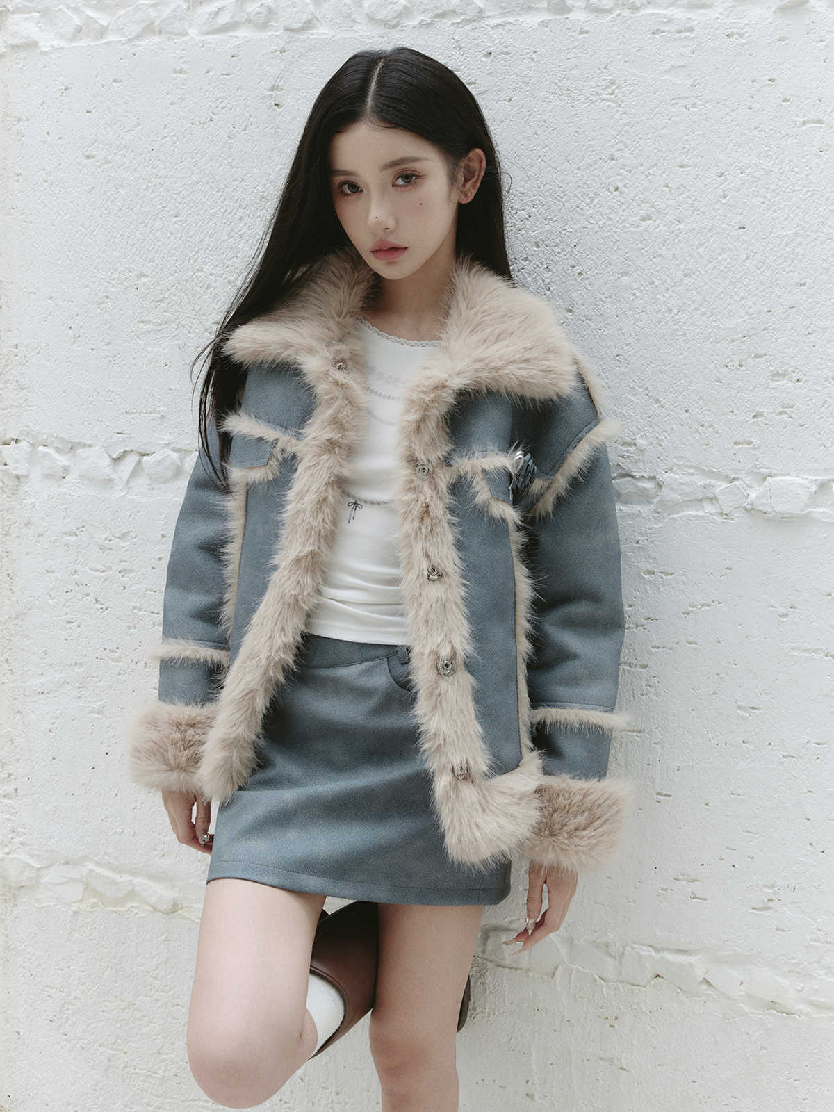 Ice Soft Design Fur Coat/Skirt FRA0239