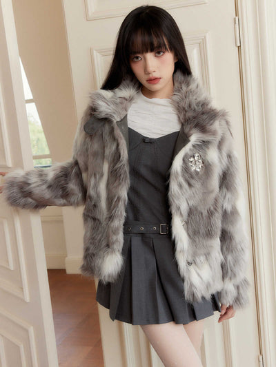 Chaebol Lady Fluffy Fur Coat FRA0250