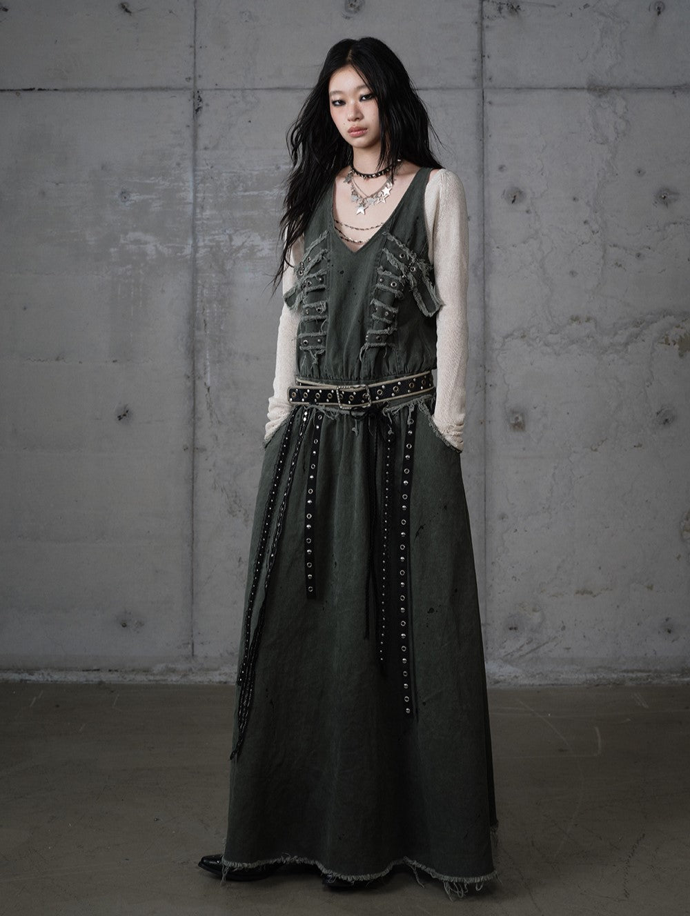Punk Raw Edge Long Dress NOR0208
