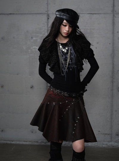 Butterfly Puff Sleeve Print T-shirt NOR0193