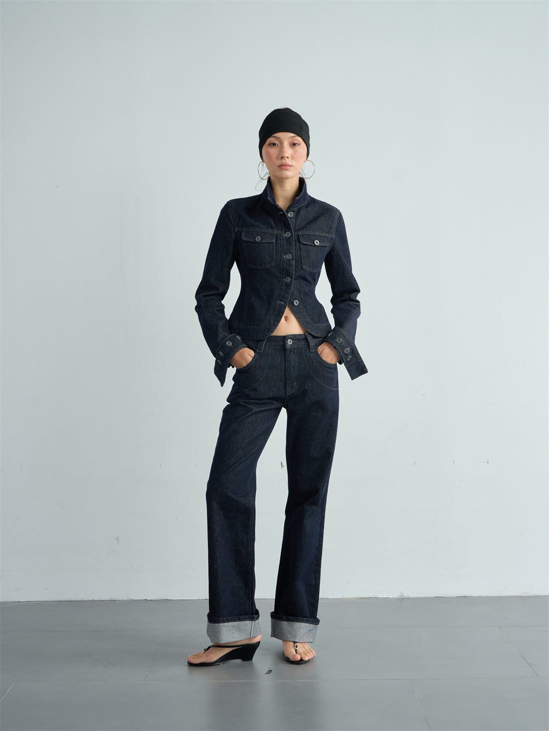 Basic Denim Short Jacket/Jeans CUR0241