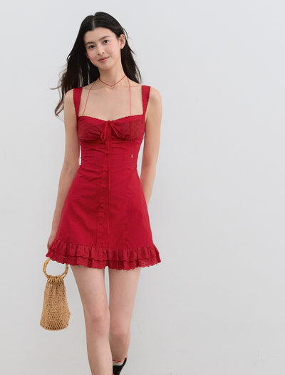 Romantic Suspender Short Dress LAL0195