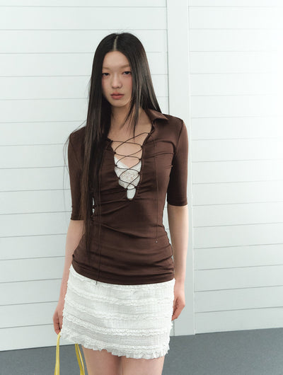 Jacquard Ruffled Bubble Skirt LAL0210