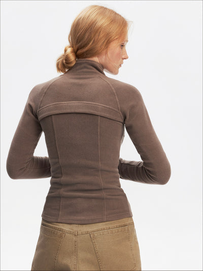 Sports Style Fleece Design Slim Jacket SAL0203