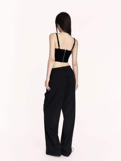 Cross Embroidery Lace-up Camisole VOC0421