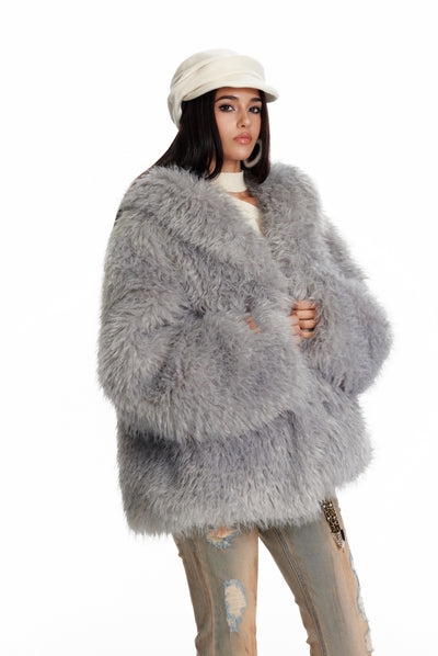 American Style Environmentally Friendly Fur Coat 4MU0086