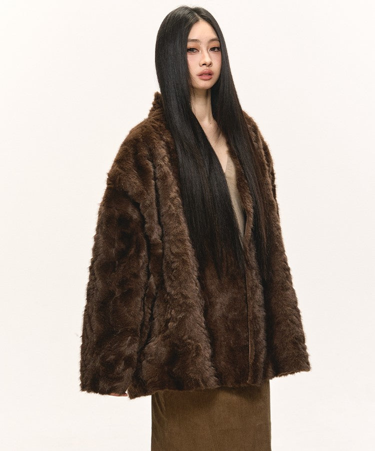 Eco-friendly Fur Plush Coat ANA0077