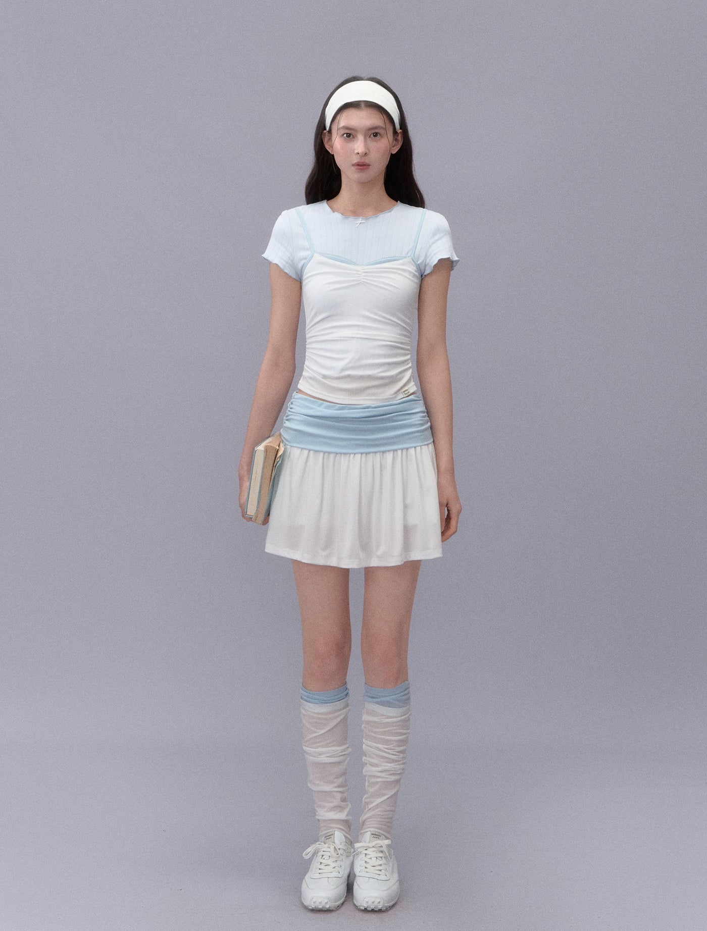 Contrast Color Camisole/Skirt LAL0200