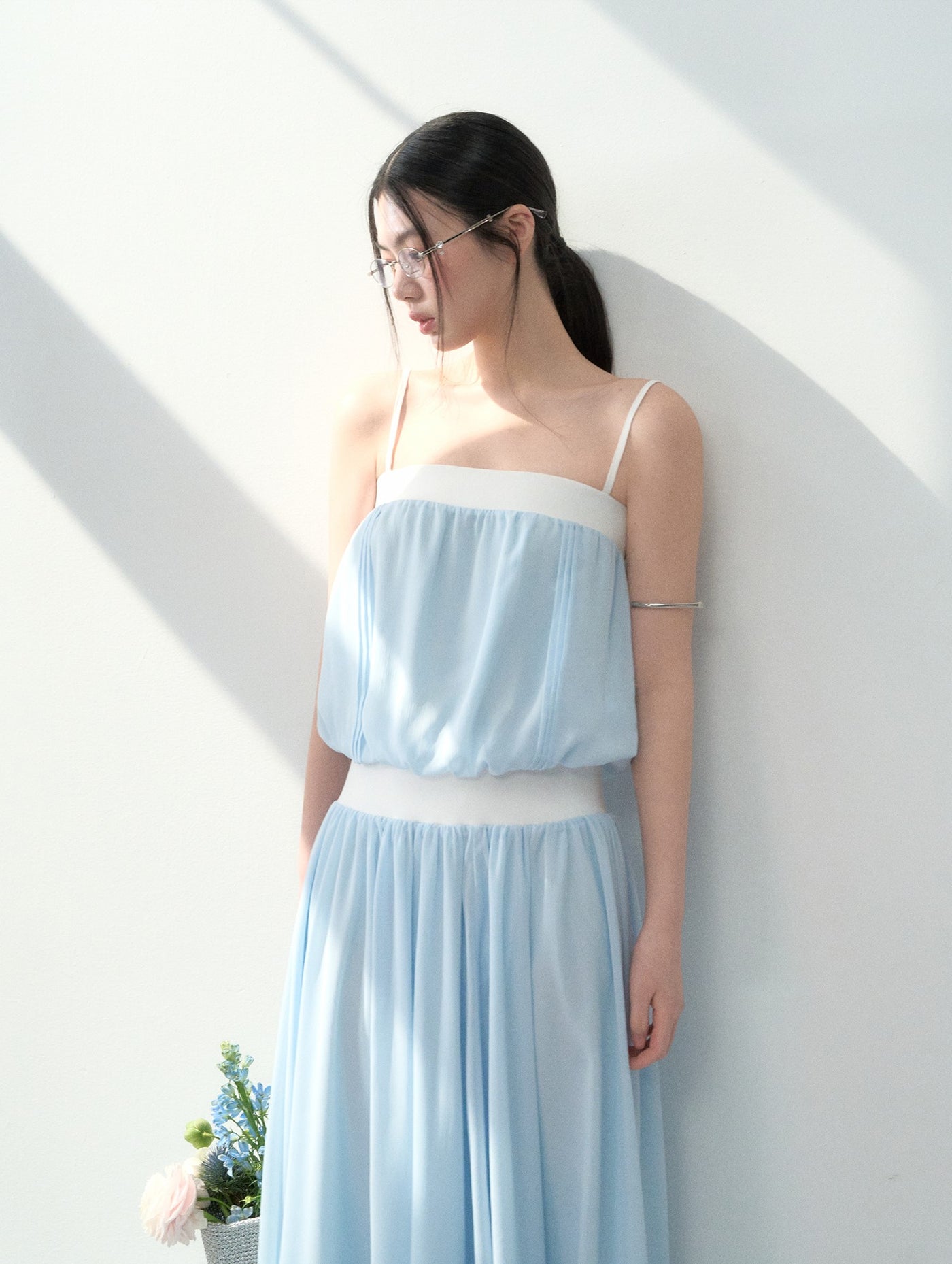 Pleated Camisole/Irregular Skirt LAL0182