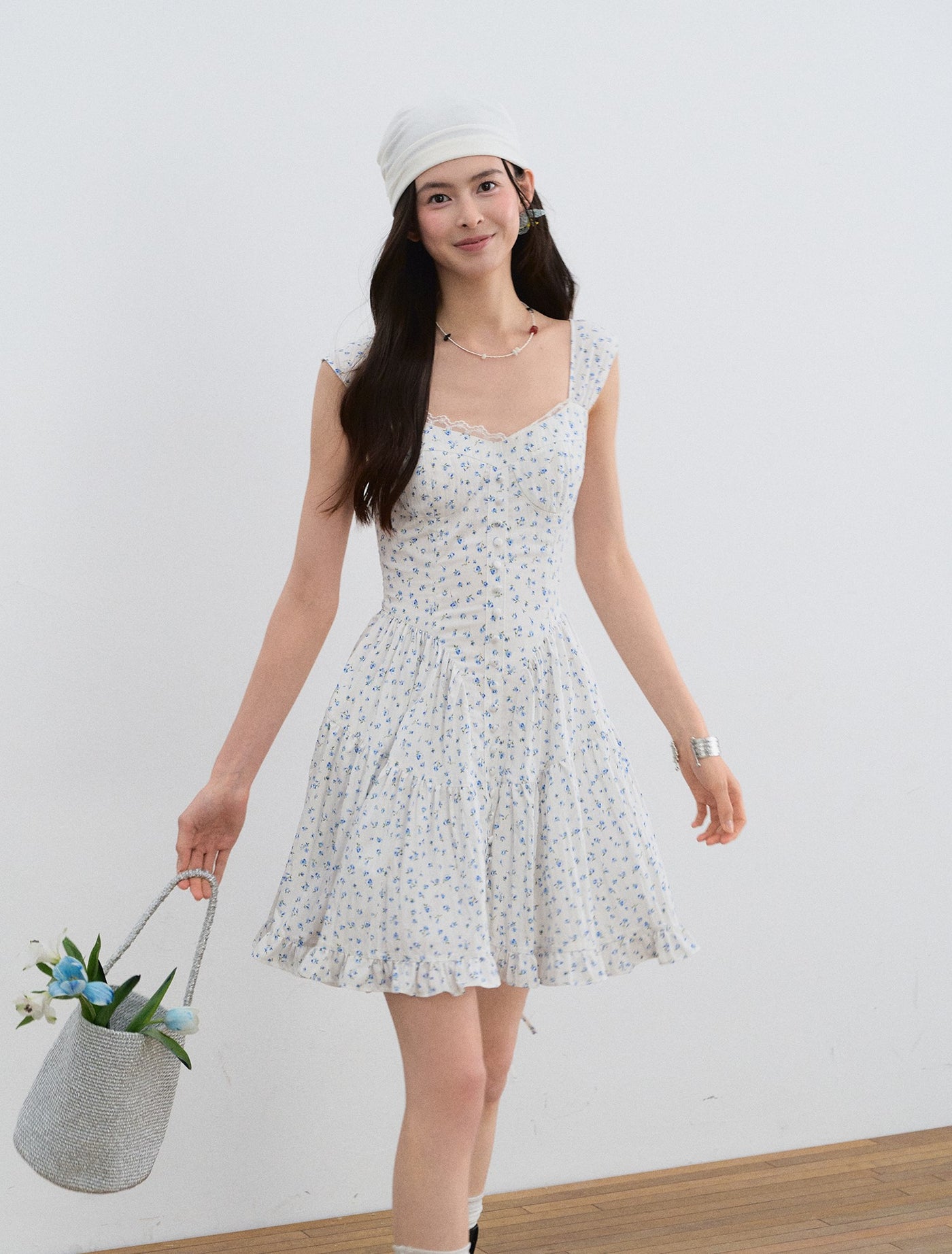 Romantic Slim Floral Lace Dress LAL0198