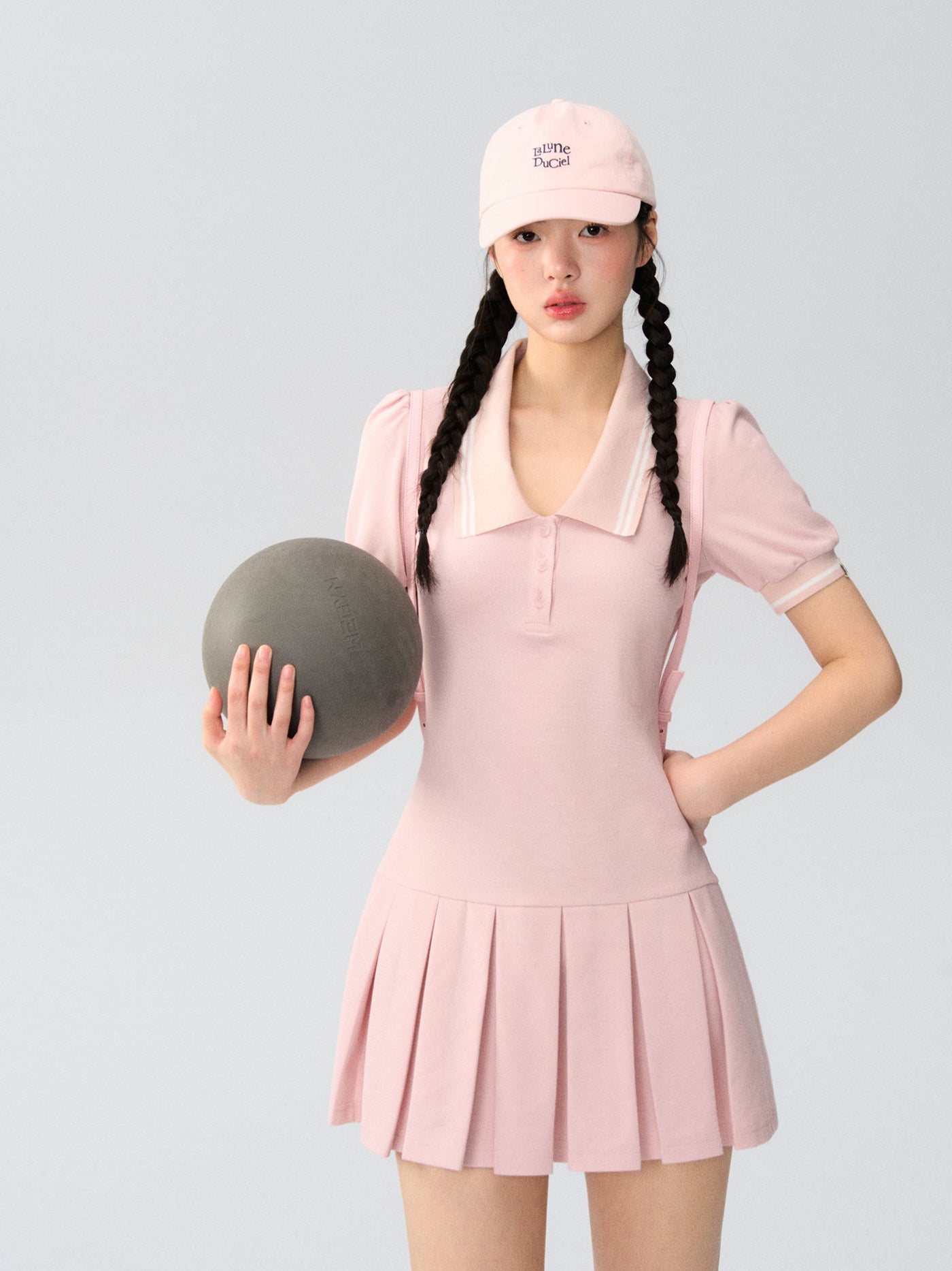 Puff Sleeve I-shaped Dress LAL0176