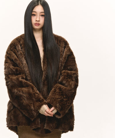 Eco-friendly Fur Plush Coat ANA0077