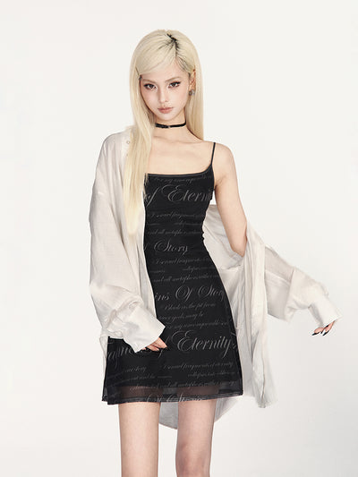 Loose Thin Long Sleeve Shirt/Cake Skirt VOC0370