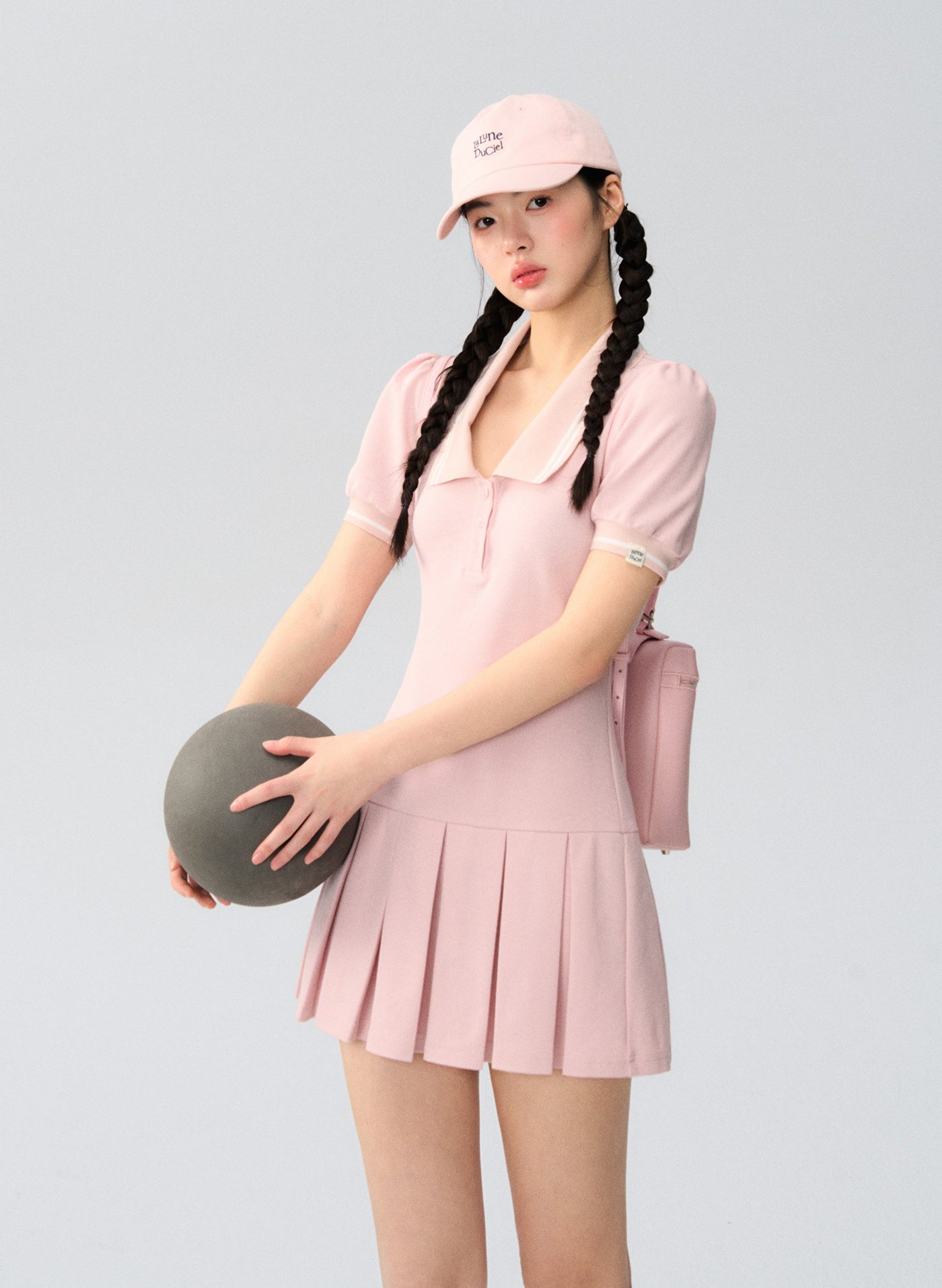 Puff Sleeve I-shaped Dress LAL0176