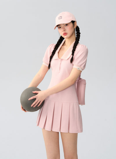 Puff Sleeve I-shaped Dress LAL0176