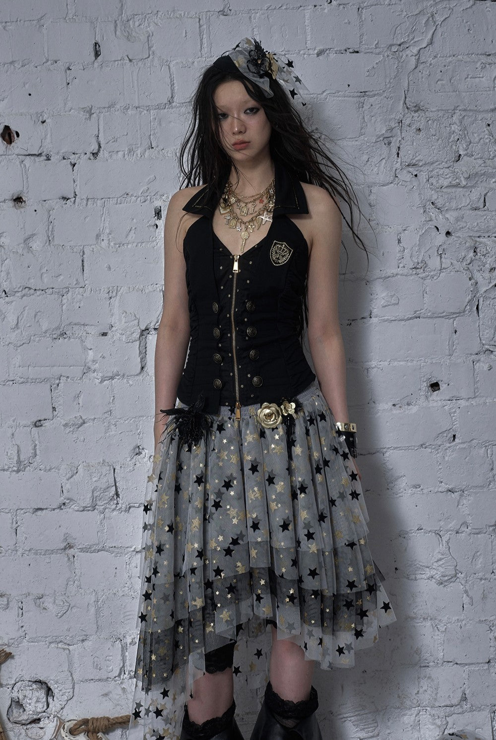 Star Cake Irregular Puffy Mesh Skirt NOR0181