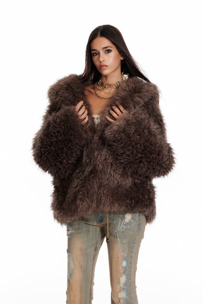 American Style Environmentally Friendly Fur Coat 4MU0086