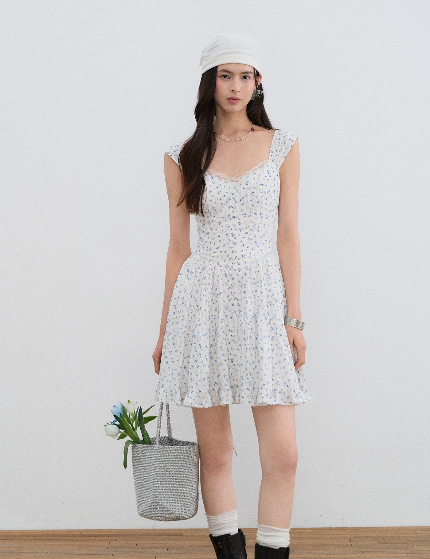 Romantic Slim Floral Lace Dress LAL0198