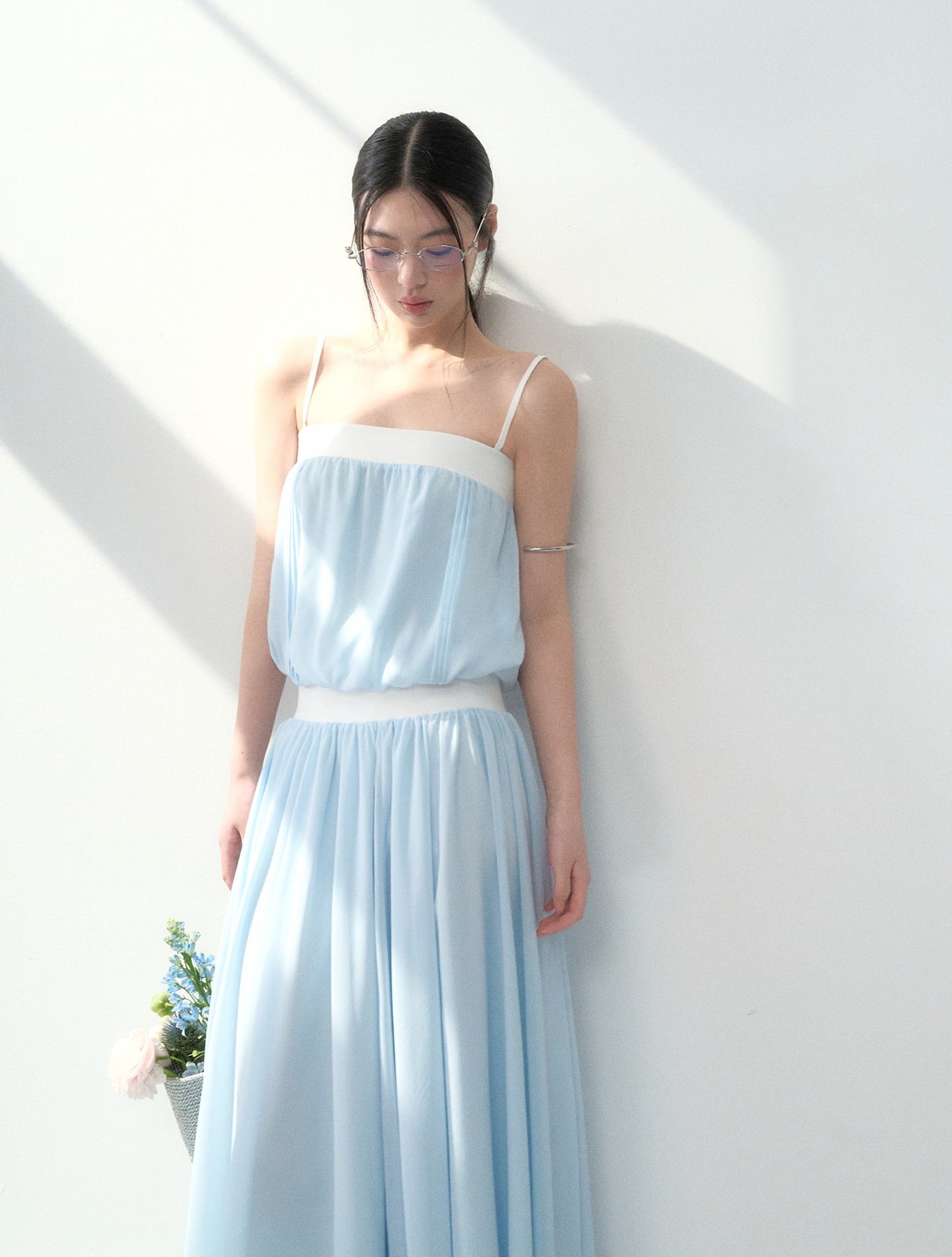 Pleated Camisole/Irregular Skirt LAL0182