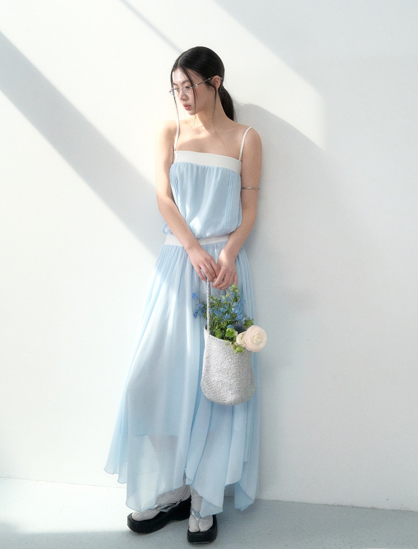 Pleated Camisole/Irregular Skirt LAL0182