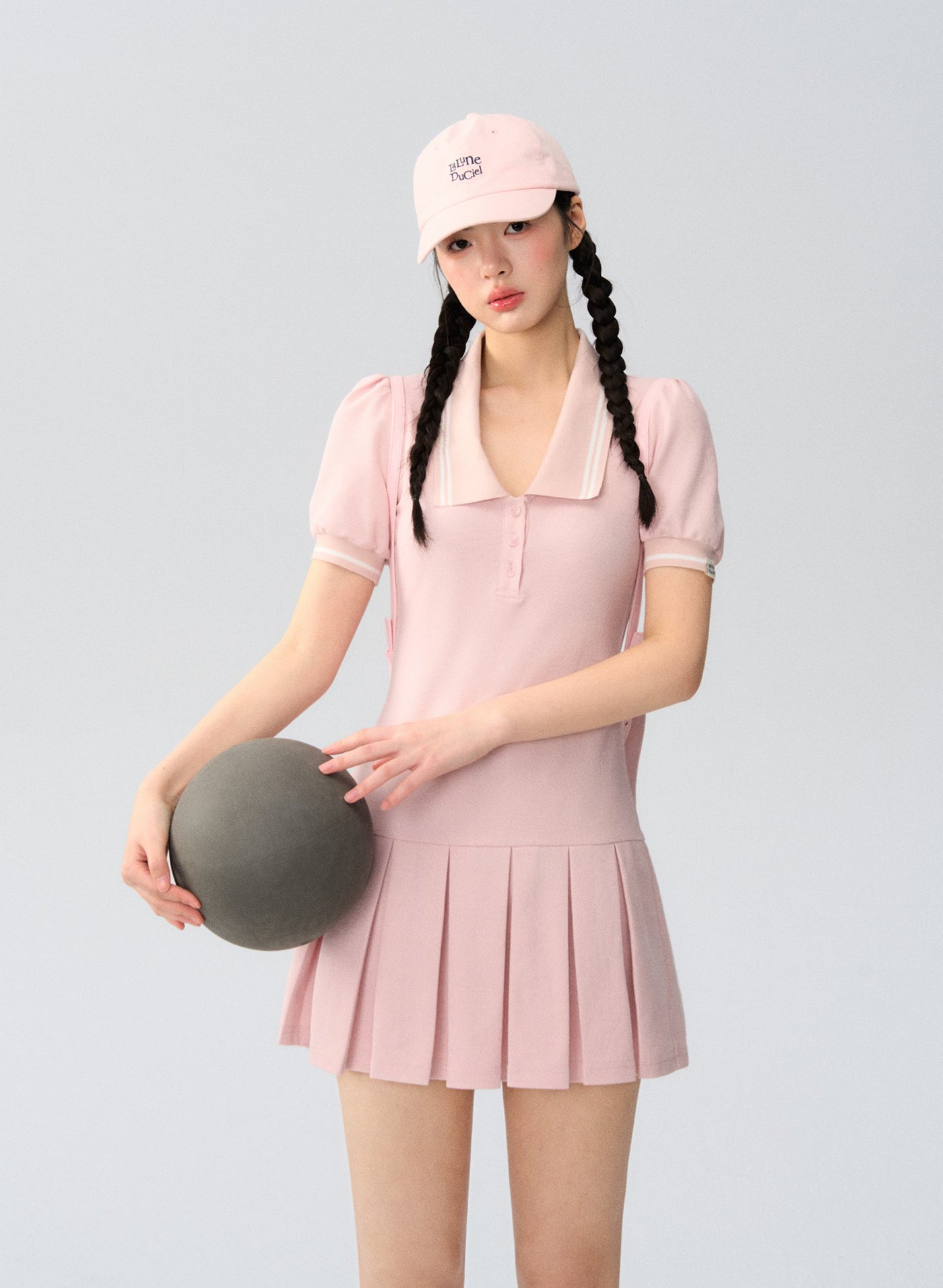 Puff Sleeve I-shaped Dress LAL0176