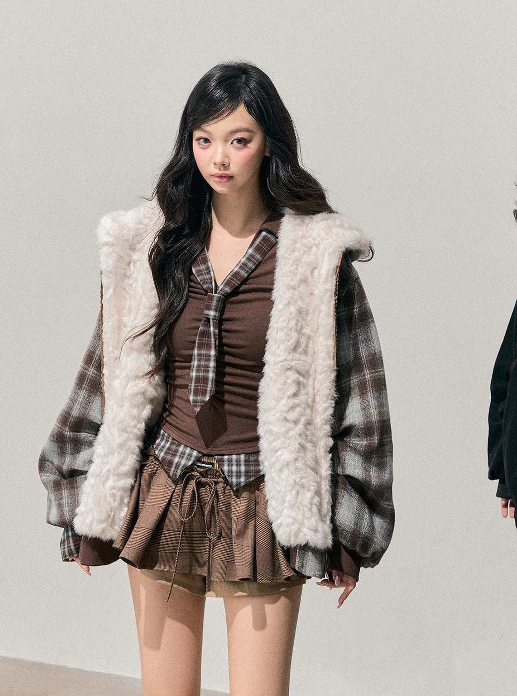 Reversible Hooded Fur Jacket DIA0725