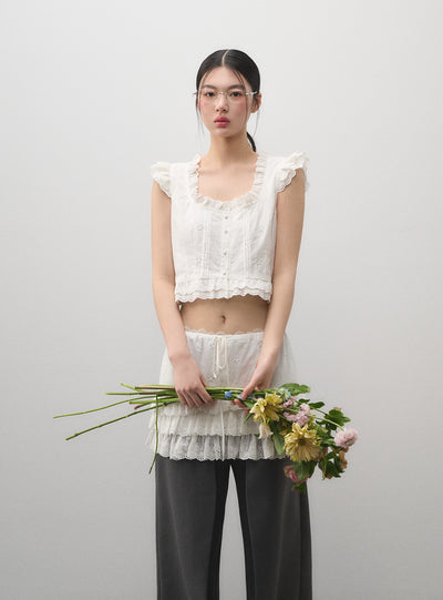 Flying Sleeves Top/Lace Cake Skirt LAL0171