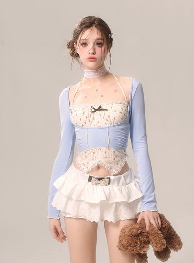 Romantic Bow Lace Design Skirt DIA0089